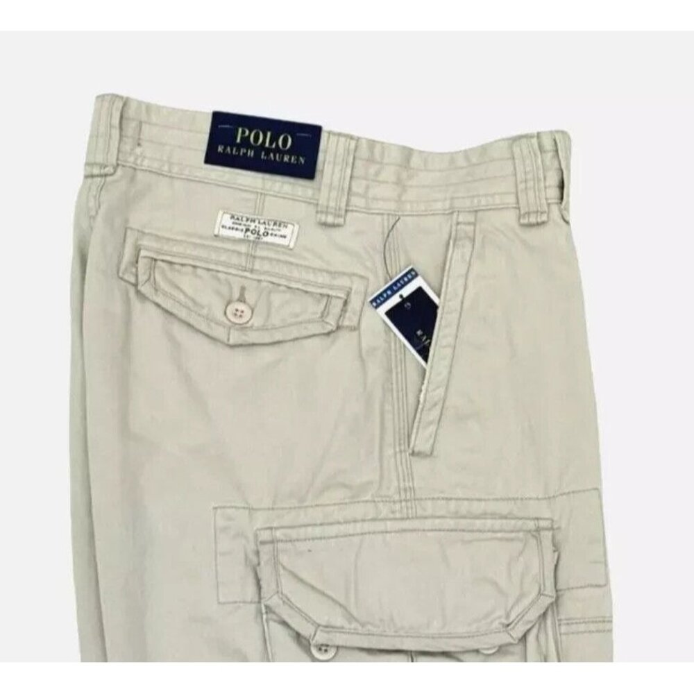 Polo Ralph Lauren Mens Size 30 Classic Stone Gellar Fatigue 10" Cargo Shorts - Picture 4 of 7
